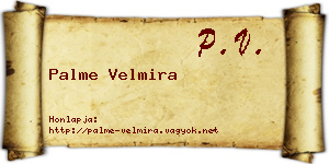 Palme Velmira névjegykártya